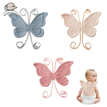Украшение в виде бабочки на день рождения ребенка, однотонная спинка в виде бабочки с крыльями, детское платье на день рождения, подарок на день рождения