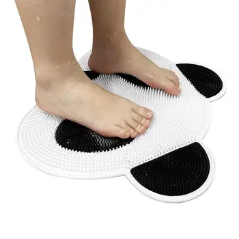 Мойка для ног Силиконовый коврик для чистки ног, нескользящий коврик с присоской, противоскользящий дизайн для массажа в душе