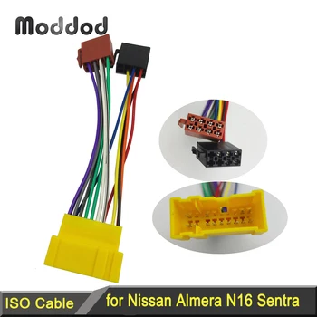 ISO-кабель для Nissan Almera N16 Sentra, стерео аудио адаптер, Жгут проводов, Автомобильный Радиоприемник, сменный комплект адаптеров