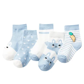 5 Пар/лот, Детские носки от 0 до 8 лет, Весенне-осенние Хлопчатобумажные носки для мальчиков и девочек, Милые детские носки с героями мультфильмов, Детские носки