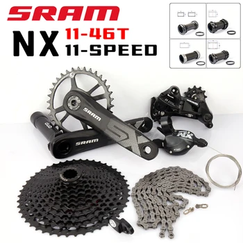 SRAM NX 1X11 11 Скоростной Спусковой Рычаг Заднего переключателя Кассета 11-46T Цепь DUB SX Коленчатый вал EAGLE Bicycle Groupset Велосипедный Комплект