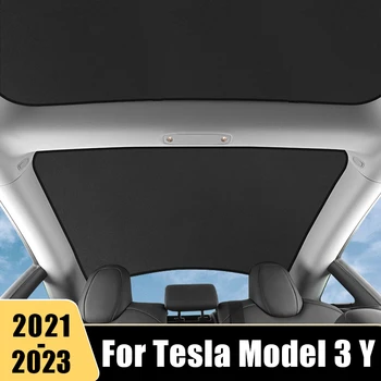Обновление автомобиля Солнцезащитные Козырьки Стеклянная Крыша Солнцезащитный Козырек Для Tesla Модель 3 Y 2021 2022 2023 Передний Задний Люк На Лобовом Стекле Глухая Затеняющая Сетка