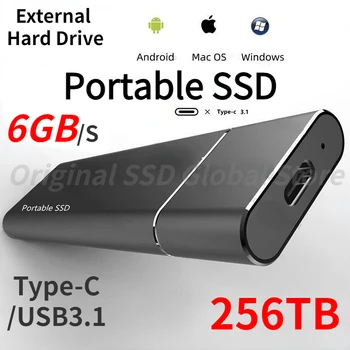 Новый 256 ТБ 4 ТБ 8 ТБ 16 ТБ 32 ТБ 64 ТБ 128 ТБ Жесткий диск SD Высокоскоростной Мобильный внешний USB 3.1/Интерфейс Type-C Для хранения данных Disco Duro