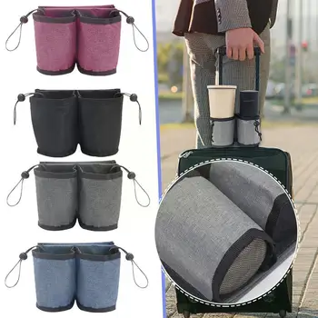 Портативный Подстаканник для багажа, Многофункциональная Прочная Тележка для хранения, сумка для напитков, костюм для путешествий, Ручки для чемоданов Solid Co P7B8