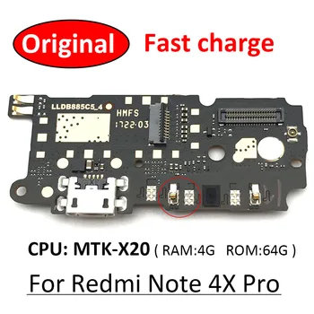 Новое Зарядное устройство PCB Flex Для Xiaomi Redmi Note 4 MTK Helio X20/Note 4X Pro Разъем USB-порта Док-станция Для Зарядки Ленточного кабеля
