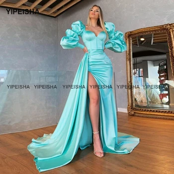 Yipeisha Сексуальное Платье Русалки для выпускного Вечера, Модное Вечернее платье с разрезом и длинными рукавами, Вечерние платья для официальных банкетов