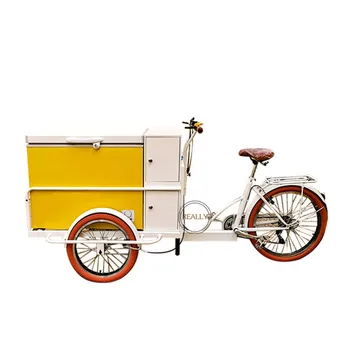 Велосипед для мороженого Грузовой Велосипед с морозильной камерой, холодильник внутри мобильного пищевого трехколесного велосипеда для продажи
