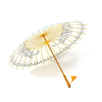 Креативный Солнцезащитный крем с цифровой печатью, Ретро Прямой Зонт от Солнца и дождя Двойного назначения, прямой зонт с 24 костями