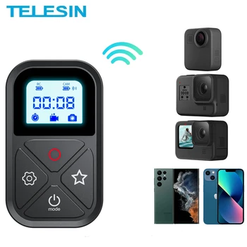 TELESIN 80M Bluetooth Пульт дистанционного управления для GoPro Hero 12 11 10 9 8 Max С ремешком на запястье для аксессуаров для экшн-камеры смартфона