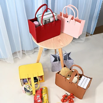 Новые большие войлочные сумки для покупок, многофункциональная сумка-тоут для бакалеи, Многоразовый подарочный пакет с ручкой, органайзер для хранения игрушек