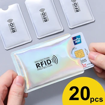 Держатель Rfid-карты с защитой от размагничивания, блокирующий считыватель NFC, замок для удостоверения личности, Держатель банковской карты, Защитный Металлический чехол для кредитных карт, Алюминий