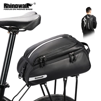 Велосипедная сумка Rhinowalk, велосипедная сумка, 12л, Водонепроницаемая велосипедная задняя стойка, Велосипедная сумка для багажника, сумка-мессенджер, Аксессуары для горных велосипедов