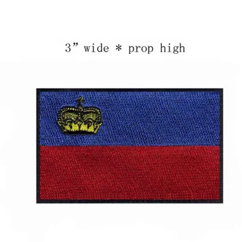 Нашивки с Логотипами Флага Лихтенштейна с вышивкой Шириной 3 дюйма