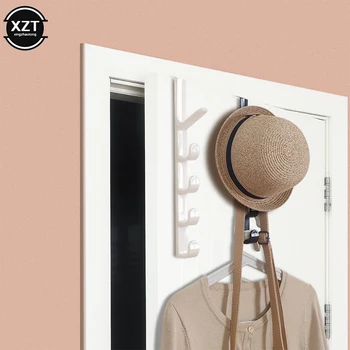 Пятисекционная многофункциональная настенная вешалка для одежды, Вешалка для домашнего хранения над дверью, держатель для сумок