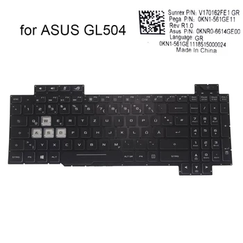Швейцарская, Греческая, Немецкая Клавиатура с RGB Подсветкой Для Asus GL504 ROG GL504GS-ES113T GL504G, Игровые Клавиатуры для ноутбуков, Новые 0KNR0-6614GE00