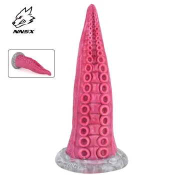 Фаллоимитатор с щупальцами осьминога NNSX с присоской, Сексуальная игрушка для женщины, Толстый силиконовый фаллоимитатор с животными, Секс-шоп 18 Игр для взрослых