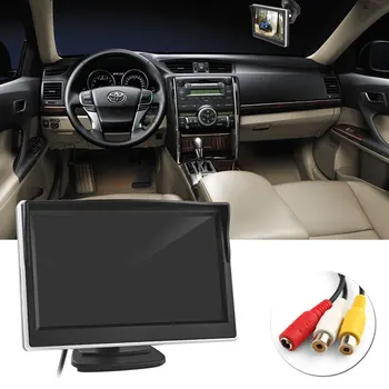 Автомобильный Монитор заднего вида с 5-дюймовым TFT ЖК-экраном 480x272 HD Digital Color + E306 18 мм Цветные Автомобильные камеры С 420 телевизионными линиями В приборной панели