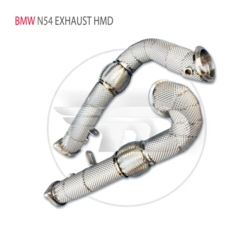 Выпускная система HMD Высокопроизводительная Водосточная Труба для Двигателя BMW 740i N54 3,0T 2008-2012 Автомобильные Аксессуары С Трубой Cat