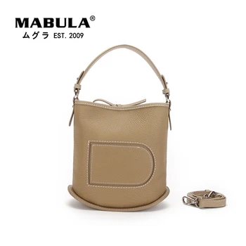 MABULA, женская маленькая сумочка с ручкой сверху, Роскошная сумка-хобо из натуральной кожи, простой дизайн, сумка через плечо на шнурке для путешествий