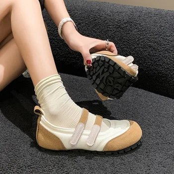 Женская летняя обувь на плоской подошве 2023, новая модная повседневная обувь Mary Jane