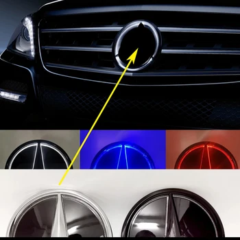 Эмблема Переднего Зеркала Автомобиля со светодиодной Подсветкой Для Mercedes Benz E A B R C Class W204 W205 C E R ML GL GLA CLA CLS GLK W212 W207 W176 W166