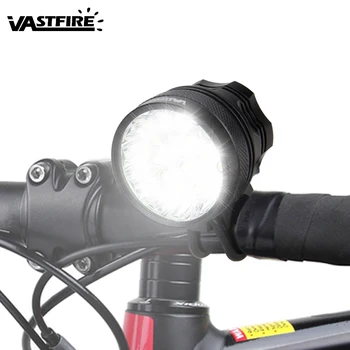 Яркий велосипедный фонарь 20000lm, 3 режима, велосипедная лампа, супер водонепроницаемый 16 светодиодный велосипедный фонарь, фара, аксессуары для велосипеда, без батареи