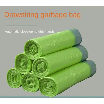 Мешки для мусора с завязками, бытовые коммерческие ручные одноразовые мешки для мусора с автоматическим завязыванием, кухонные точечные сломанные мешки для мусора