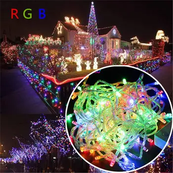 50 М 400 светодиодов AC220V EU Plug led string light красочное праздничное светодиодное освещение Рождество/Свадьба/Вечеринка/Украшения дома