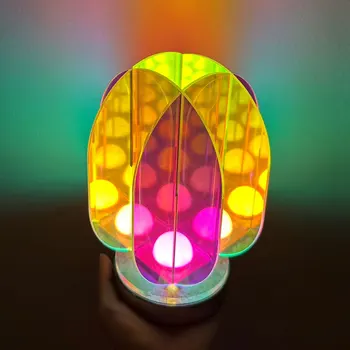3D Акриловая настольная лампа с Обесцвечиванием, Красочное креативное украшение, ночник для спальни, атмосфера бара, светодиодный светильник, зарядка через USB