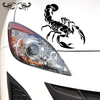 Персонализированные наклейки для укладки автомобиля на бампер, 3D Большой Скорпион, светоотражающая виниловая наклейка, наклейка с рисунком царапин на кузове, автомобильный рисунок