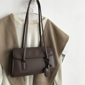 Нишевая Дизайнерская сумка Женская 2020 Новый Модный ретро-портфель Высокого Качества в западном стиле, Портативная сумка для подмышек Большой емкости