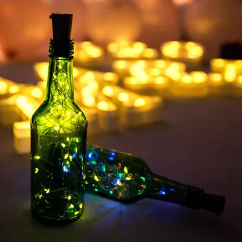 Сказочный свет, пробковые лампы для винных бутылок, светодиодные праздничные свадебные Рождественские украшения для Дня рождения 