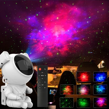 Галактика Звездный проектор Астронавт Проектор Звездное небо Проектор звезд Ночник Светодиодная проекторная лампа для спальни Лампа для декора комнаты