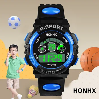 Детские электронные часы со светящимся циферблатом, многофункциональные будильники, светодиодные цифровые наручные часы для детей relojes para digital niños