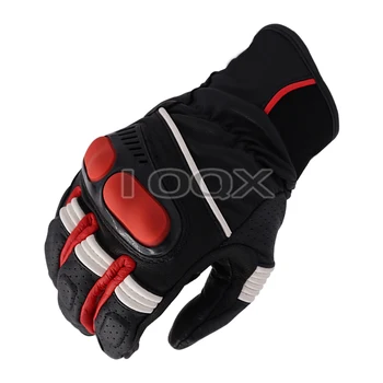 Бесплатная Доставка 2020 Мото Гоночные Мотоциклетные перчатки Hyperions Короткие Кожаные Мотоциклетные перчатки Черный Неоново-Красный