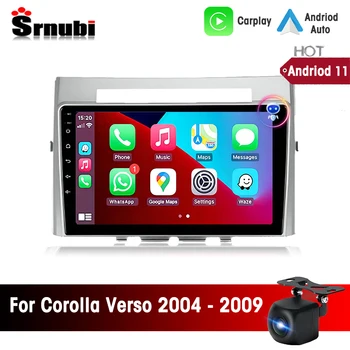 Srnubi 2Din Android 11 для Toyota Corolla Verso AR10 2004 2005 2006 - 2008 2009 Автомобильный радио мультимедийный плеер Carplay Auto GPS DVD