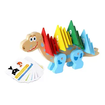 Детская математическая игрушка Динозавр Найди Закон Мелкая Моторика Деревянные Развивающие игры Игрушка Динозавр Математическая обучающая игрушка для малышей Baby
