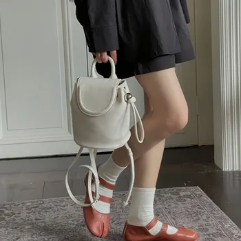 Увядший французский элегантный дизайн, Повседневная сумка для поездок на работу в стиле ретро среднего возраста, кожаная сумка ручной работы, универсальный серебристый рюкзак Для женщин