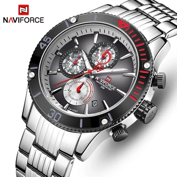 Мужские часы NAVIFORCE, лучший бренд, Спортивные часы с большим циферблатом, мужские роскошные кварцевые наручные часы, хронограф, мужские часы Relogio Masculino
