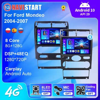 NAVISTART Автомобильный радиоприемник для Ford Mondeo 2004-2007 Мультимедиа 4G WIFI GPS BT Carplay Навигация 2 Din Android 10 DVD-плеер
