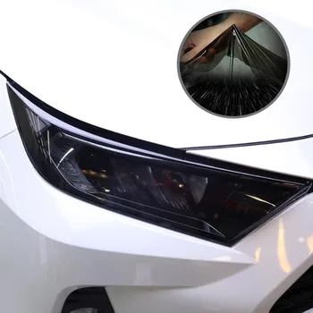 Прозрачная Черная защитная пленка для автомобильных фар из ТПУ для Toyota RAV4 XA50 2019 2020, наклейка с защитой от царапин, Аксессуары для укладки