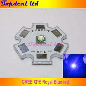 5 шт., мощный XPE LED 1 Вт 3 Вт, Королевский синий 450-452.5 нм, светодиодный чип-излучатель С основанием в виде звезды 20 мм