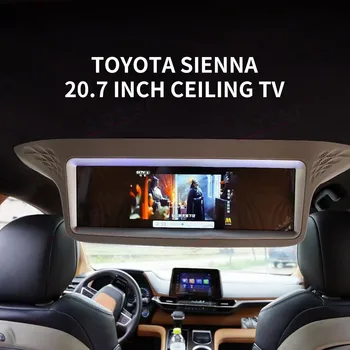 Автомобильный Монитор Android 10 20,7 Дюймов ЖК-экран 1920 P Для Toyota Sienna Автомобильные Видеоплееры Автоматический Потолочный ТЕЛЕВИЗОР с Креплением на крыше Дисплей HDMI FM