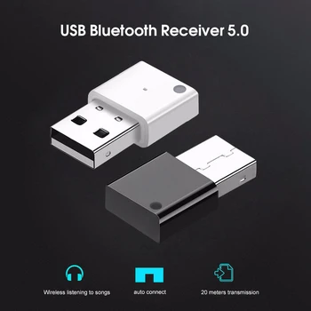 USB AUX Bluetooth 5,0 Автомобильный Комплект Беспроводной Аудиоприемник USB Dongle Адаптер для Автомобильного радио MP3-плеер Беспроводной Mouss Без Разъема 3,5 мм