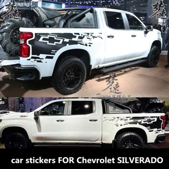 Автомобильные наклейки для пикапа Chevrolet SILVERADO, отделка багажника, модная спортивная модифицированная автомобильная наклейка, аксессуары для пленки