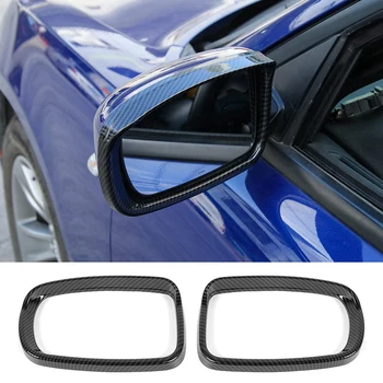 Зеркало заднего вида, декоративная накладка для бровей от дождя для Dodge Charger 2015-2021 Chrysler 300C 2011-2021, ABS из углеродного волокна