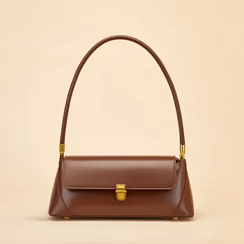 Женская сумка, Модная Дизайнерская Роскошная женская сумка, 2023 Новые сумки, Прямоугольная сумка для подмышек, кожаная женская сумка для покупок на плечо
