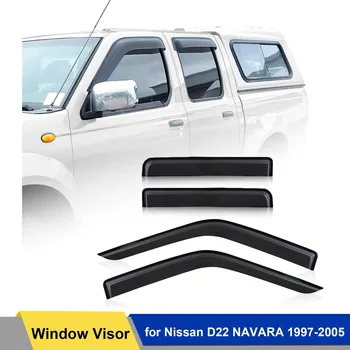 Стайлинг автомобилей Премиум-класса, погодные щитки, оконные козырьки для Nissan D22 NAVARA 1997-2005, двойная кабина, 4 шт./компл.