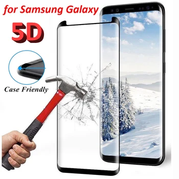 9H Изогнутый край 5D Закаленное Защитное стекло для Samsung Galaxy S8/S8 Plus/S9/S9 Plus/Note8/Note9/Note10 Протекторы