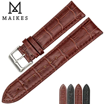 Аксессуары для часов от производителя MAIKES, прямая продажа с фабрики, ремешок для часов из натуральной кожи 18 мм, 20 мм, 22 мм, мужской ремешок для часов Omega